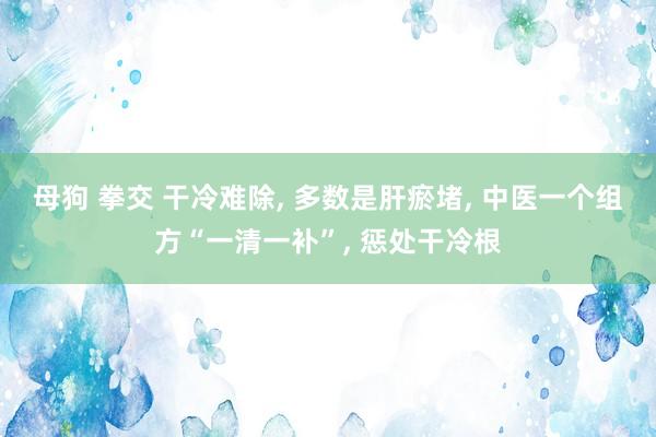 母狗 拳交 干冷难除， 多数是肝瘀堵， 中医一个组方“一清一补”， 惩处干冷根