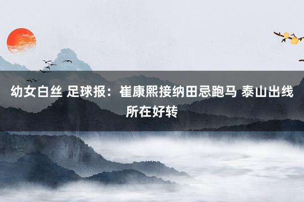 幼女白丝 足球报:崔康熙接纳田忌跑马 泰山出线所在好转