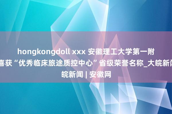 hongkongdoll xxx 安徽理工大学第一附庸病院：喜获“优秀临床旅途质控中心”省级荣誉名称_大皖新闻 | 安徽网
