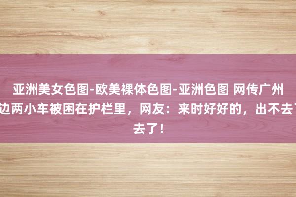 亚洲美女色图-欧美裸体色图-亚洲色图 网传广州路边两小车被困在护栏里，网友：来时好好的，出不去了！