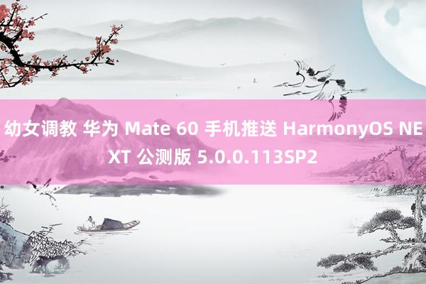 幼女调教 华为 Mate 60 手机推送 HarmonyOS NEXT 公测版 5.0.0.113SP2