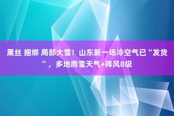 黑丝 捆绑 局部大雪！山东新一场冷空气已“发货”，多地雨雪天气+阵风8级