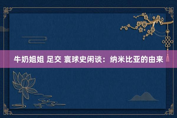 牛奶姐姐 足交 寰球史闲谈：纳米比亚的由来