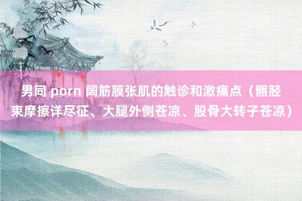 男同 porn 阔筋膜张肌的触诊和激痛点（髂胫束摩擦详尽征、大腿外侧苍凉、股骨大转子苍凉）