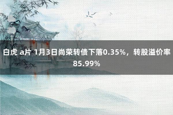 白虎 a片 1月3日尚荣转债下落0.35%，转股溢价率85.99%