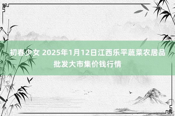 初春少女 2025年1月12日江西乐平蔬菜农居品批发大市集价钱行情