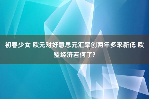 初春少女 欧元对好意思元汇率创两年多来新低 欧盟经济若何了?