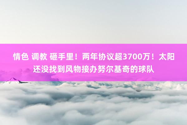 情色 调教 砸手里！两年协议超3700万！太阳还没找到风物接办努尔基奇的球队