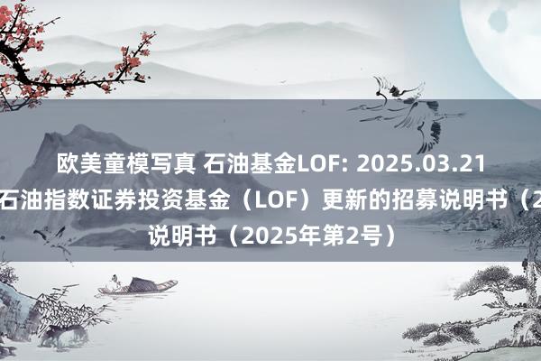 欧美童模写真 石油基金LOF: 2025.03.21华安标普全球石油指数证券投资基金（LOF）更新的招募说明书（2025年第2号）
