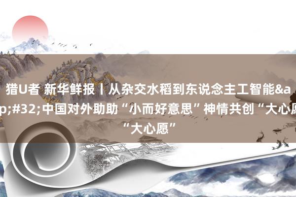 猎U者 新华鲜报丨从杂交水稻到东说念主工智能&#32;中国对外助助“小而好意思”神情共创“大心愿”