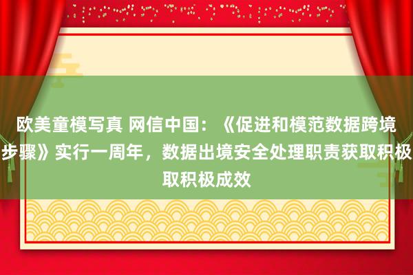 欧美童模写真 网信中国：《促进和模范数据跨境流动步骤》实行一周年，数据出境安全处理职责获取积极成效