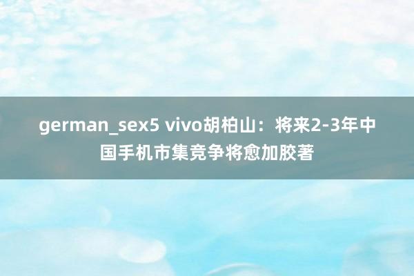 german_sex5 vivo胡柏山：将来2-3年中国手机市集竞争将愈加胶著