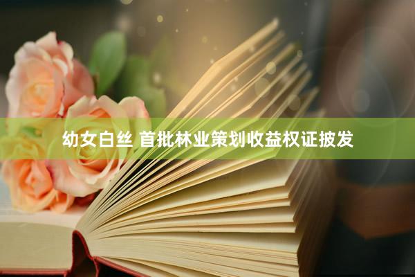 幼女白丝 首批林业策划收益权证披发