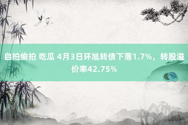 自拍偷拍 吃瓜 4月3日环旭转债下落1.7%，转股溢价率42.75%