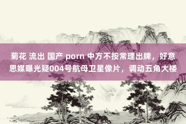 菊花 流出 国产 porn 中方不按常理出牌，好意思媒曝光疑004号航母卫星像片，调动五角大楼