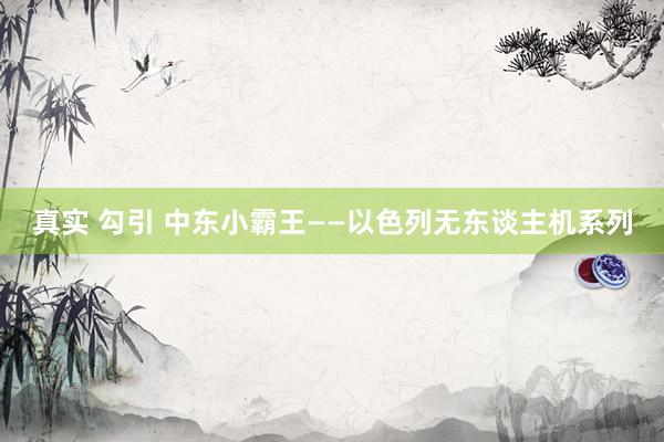 真实 勾引 中东小霸王——以色列无东谈主机系列