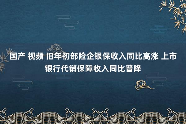 国产 视频 旧年初部险企银保收入同比高涨 上市银行代销保障收入同比普降