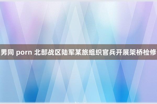 男同 porn 北部战区陆军某旅组织官兵开展架桥检修