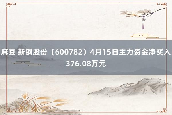 麻豆 新钢股份（600782）4月15日主力资金净买入376.08万元