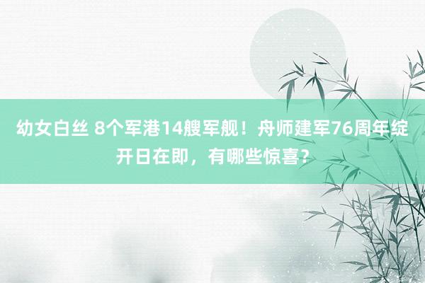 幼女白丝 8个军港14艘军舰！舟师建军76周年绽开日在即，有哪些惊喜？