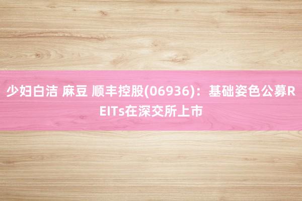 少妇白洁 麻豆 顺丰控股(06936)：基础姿色公募REITs在深交所上市