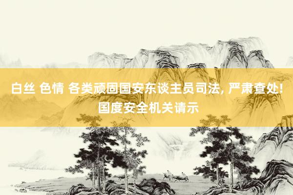 白丝 色情 各类顽固国安东谈主员司法， 严肃查处! 国度安全机关请示